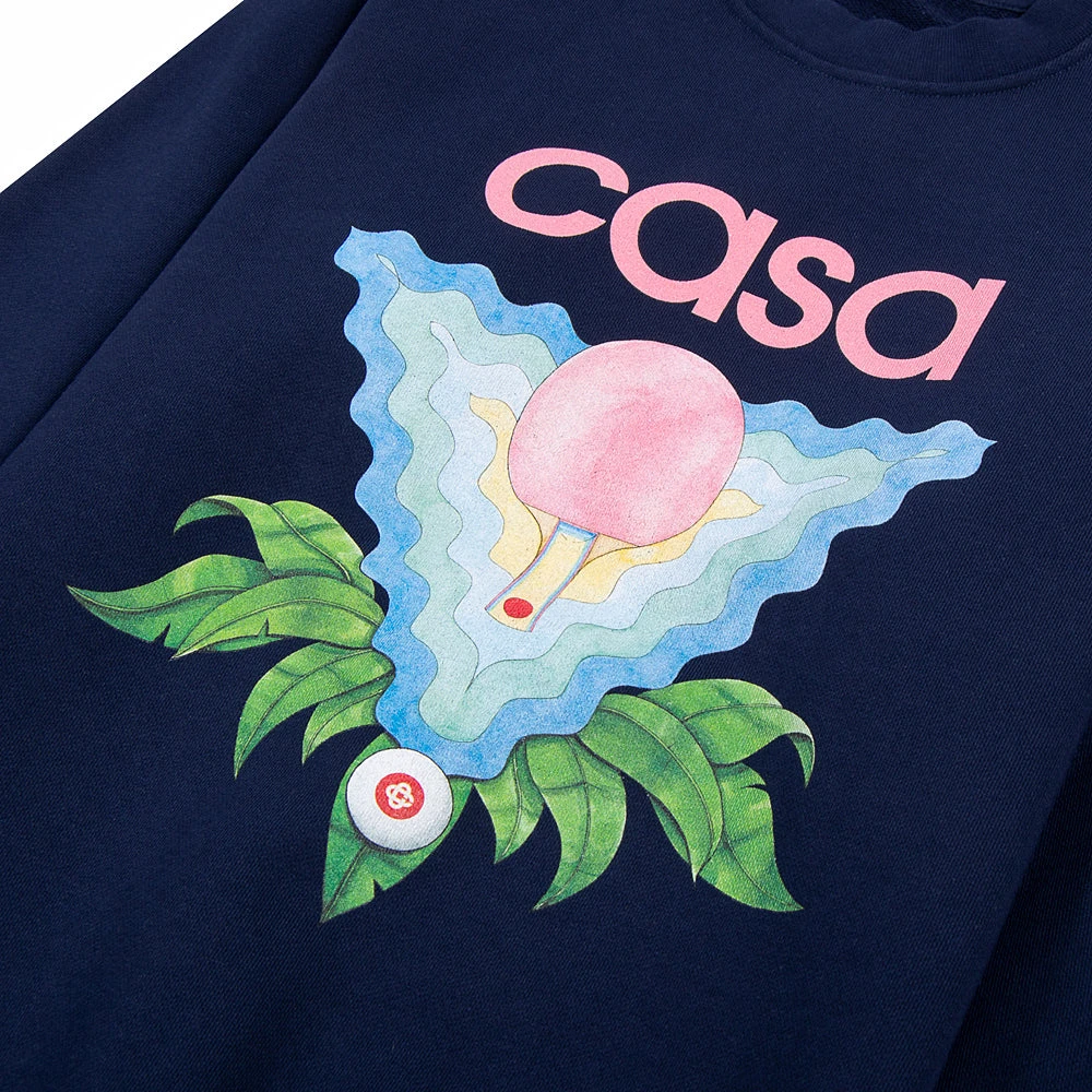 Casablanca Memphis Icon Sweatshirt | Navy 5 Casablanca Memphis Icon Sweatshirt | Navy - Image 3