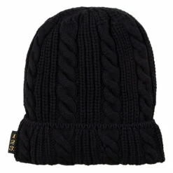 ABC 12(3) Cableknit Beanie | Anthracite Black -Daily Fashion abc 123 cableknit beanie anthracite black 637841