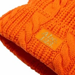 ABC 12(3) Cableknit Beanie | Carnelian Orange -Daily Fashion abc 123 cableknit beanie carnelian orange 540173