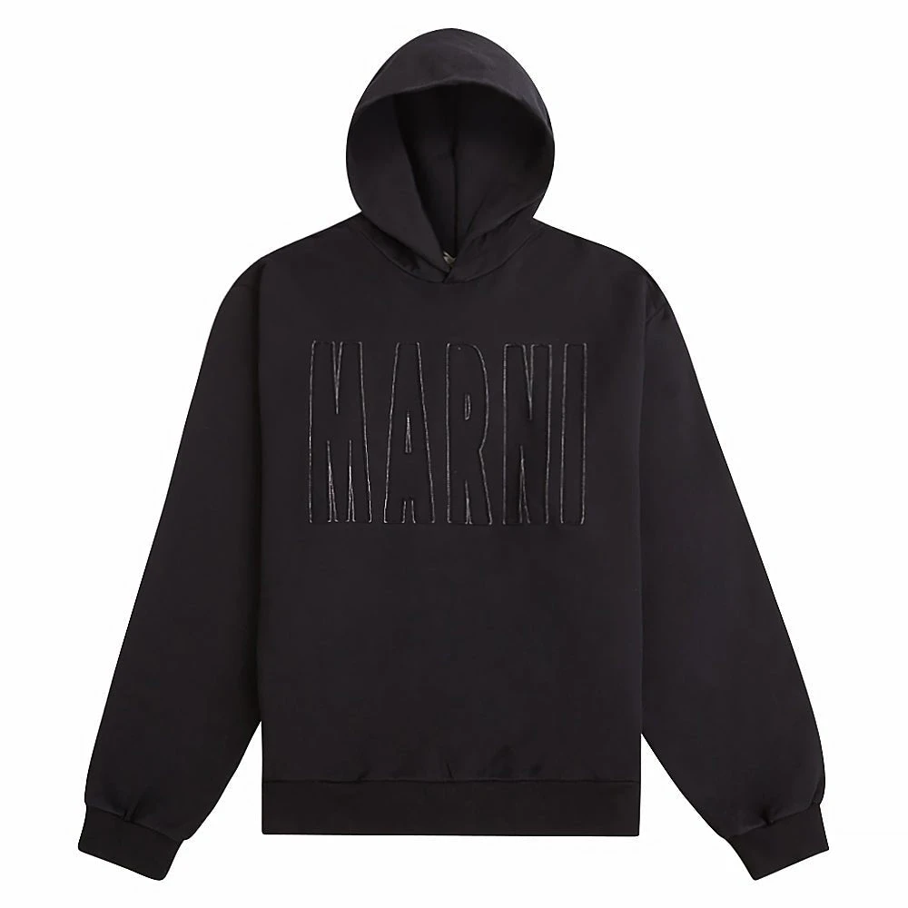 Marni Across Logo Hoodie | Black 3 Marni Across Logo Hoodie | Black
