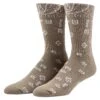 Rhude Bandana Jacquard Socks | Khaki/White 1 Rhude Bandana Jacquard Socks | Khaki/White -Daily Fashion bandana jacquard socks khakiwhite 409869
