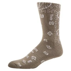 Rhude Bandana Jacquard Socks | Khaki/White -Daily Fashion bandana jacquard socks khakiwhite 961178