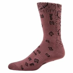 Rhude Bandana Jaquard Sock | Mauve -Daily Fashion bandana jaquard sock mauve 496435