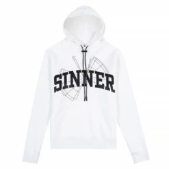 Black Sinner Hoodie | White