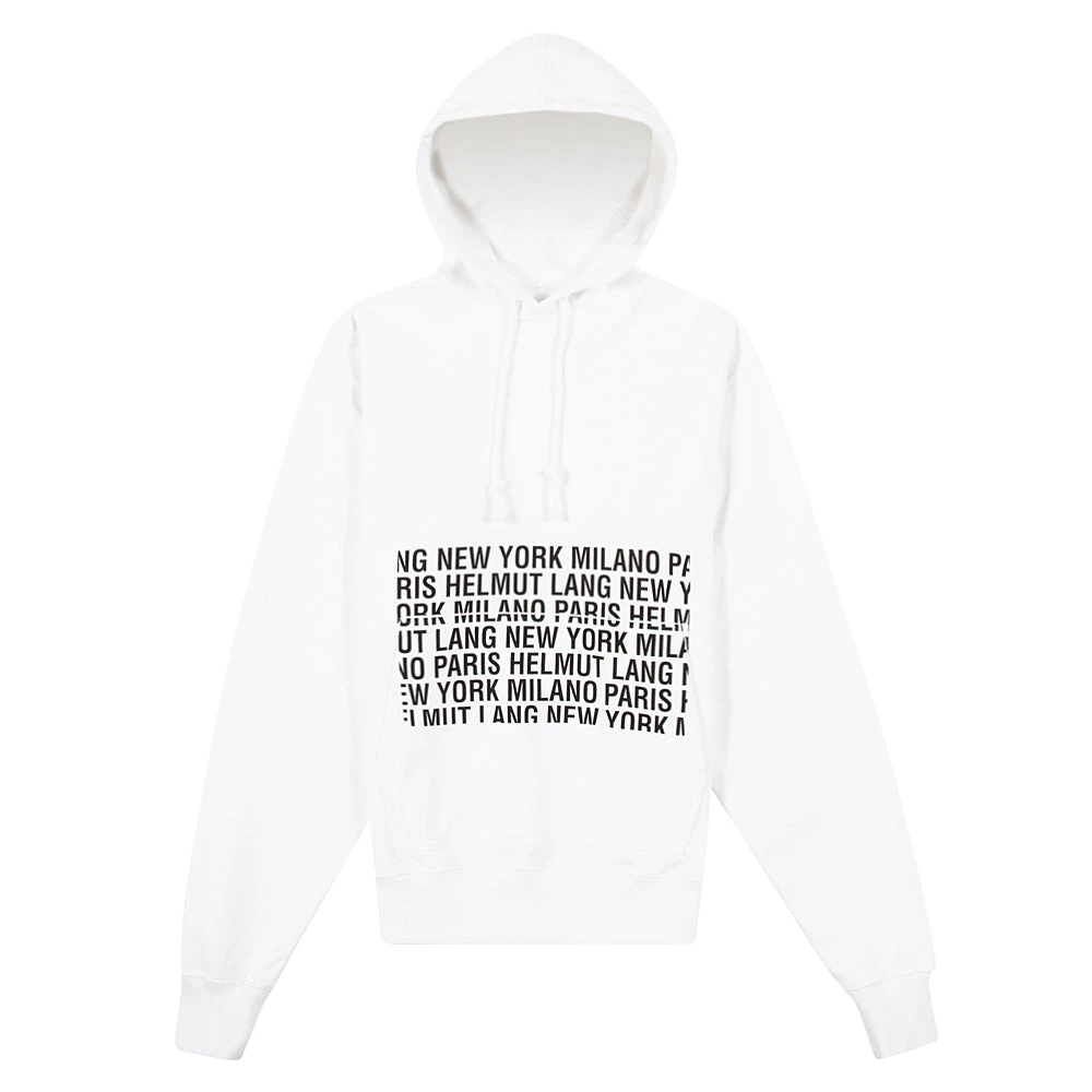 Helmut Lang Box Logo Hoodie | White 3 Helmut Lang Box Logo Hoodie | White
