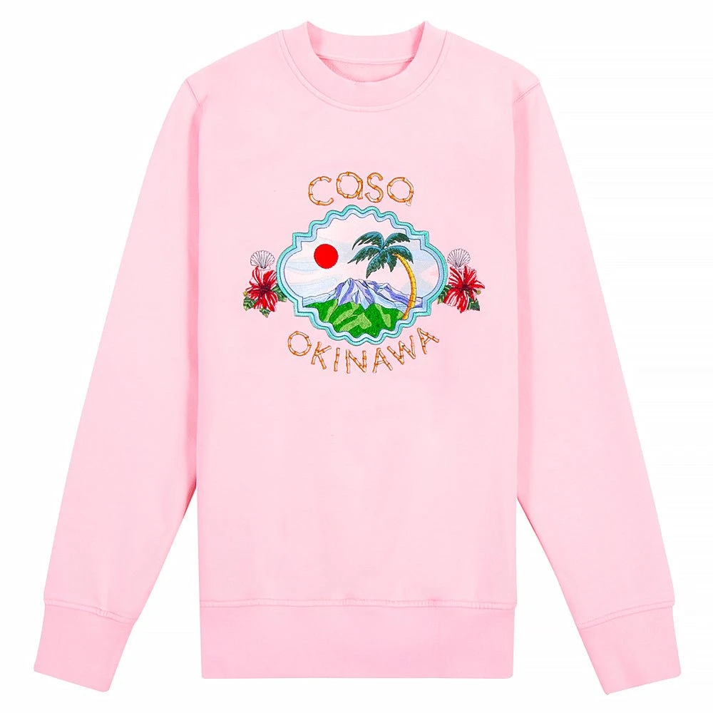 Casablanca Casa Okinawa Sweatshirt | Pink 3 Casablanca Casa Okinawa Sweatshirt | Pink