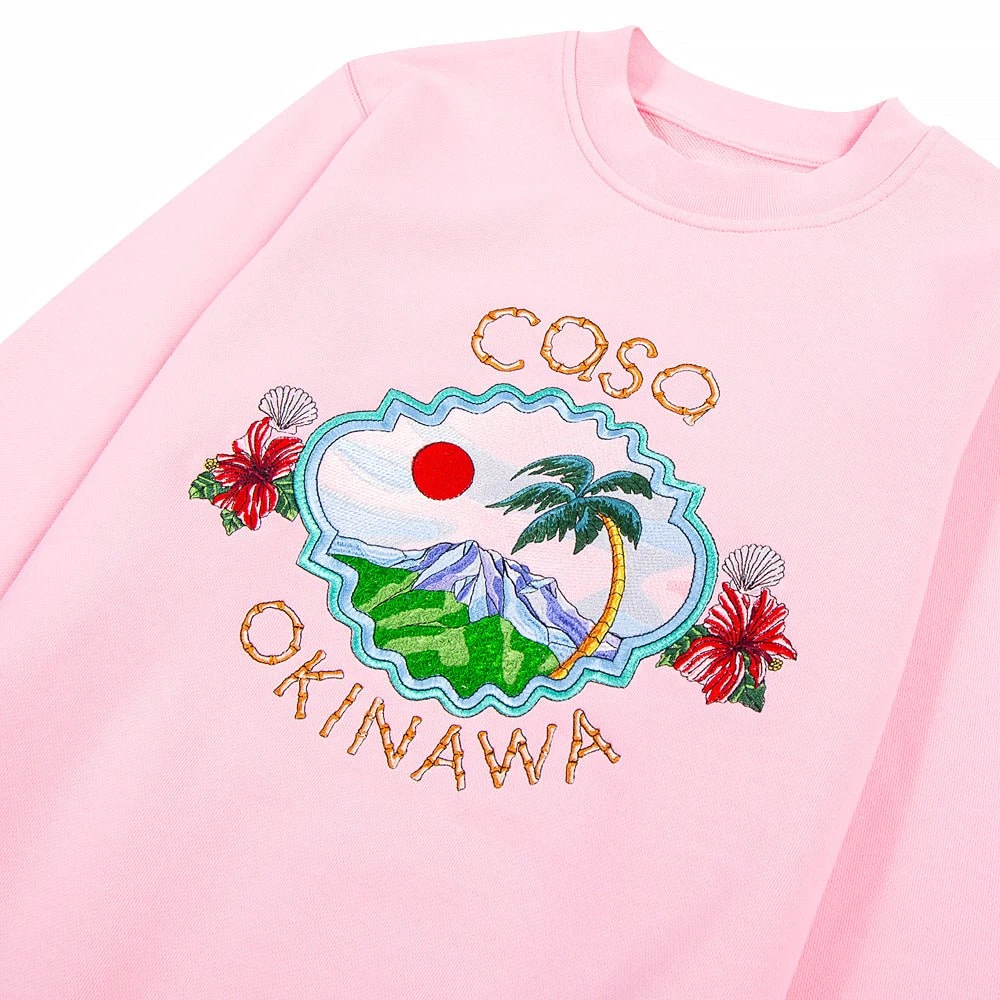 Casablanca Casa Okinawa Sweatshirt | Pink 4 Casablanca Casa Okinawa Sweatshirt | Pink - Image 2