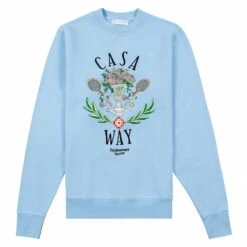 Casablanca Casa Way Embroidered Sweatshirt | Pale Blue