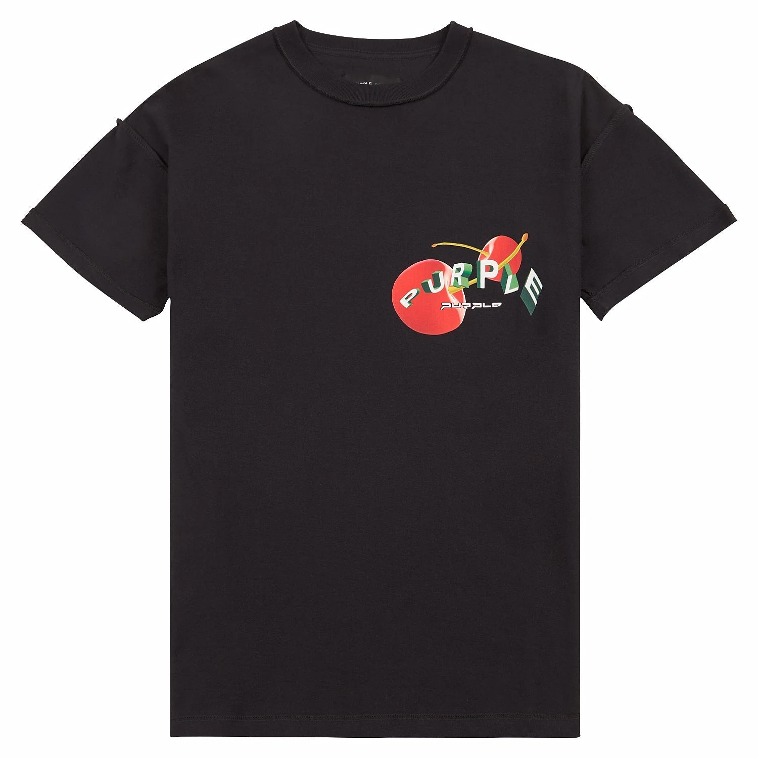 Cherries Tee | Black 3 Cherries Tee | Black
