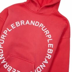 Circle Wordmark Hoodie | Red 7 Circle Wordmark Hoodie | Red -Daily Fashion circle wordmark hoodie red 156765