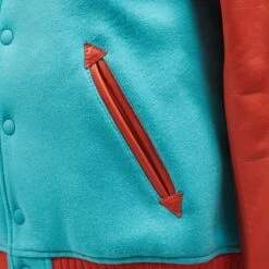 Classic Varsity Jacket | Cyan Blue -Daily Fashion classic varsity jacket cyan blue 769171