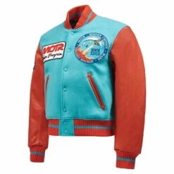 Classic Varsity Jacket | Cyan Blue -Daily Fashion classic varsity jacket cyan blue 862463