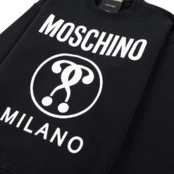 MOSCHINO Double Question Mark Sweatshirt | Fantasy Black -Daily Fashion double question mark sweatshirt fantasy black 988990