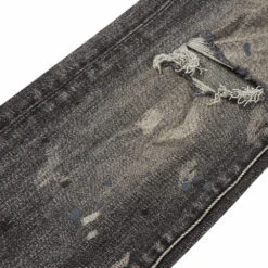 Flared Vintage Black Acid Bleach Denim 9 Flared Vintage Black Acid Bleach Denim -Daily Fashion flared vintage black acid bleach denim 369568