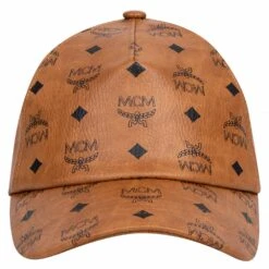 MCM Full Visetos Monogram Hat | Cognac