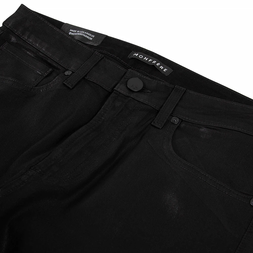Greyson Coated Denim | Noir 4 Greyson Coated Denim | Noir - Image 2