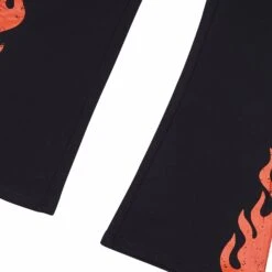 H.E.I.S.T. Flare Sweatpant | Black/Orange -Daily Fashion heist flare sweatpant blackorange 596072