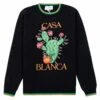 Casablanca Intarsia Sweater | Cactus Et Orange -Daily Fashion intarsia sweater cactus et orange 438068