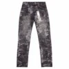 Jacquard Straight Leg Denim | Black -Daily Fashion jacquard straight leg denim black 444032