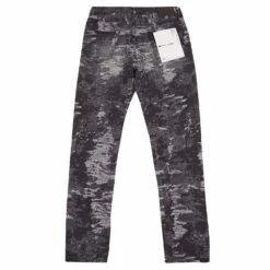 Jacquard Straight Leg Denim | Black -Daily Fashion jacquard straight leg denim black 611384