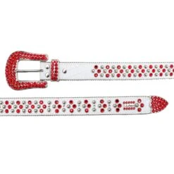 Jimmy Belt | White/Red -Daily Fashion jimmy belt whitered 595174
