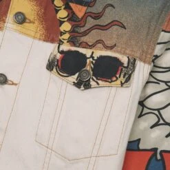 Johnny Wings Print Canvas Trucker Jacket | Brown 7 Johnny Wings Print Canvas Trucker Jacket | Brown -Daily Fashion johnny wings print canvas trucker jacket brown 544827