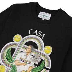 Casablanca Le Joueur Tee | Black -Daily Fashion le joueur tee black 313373