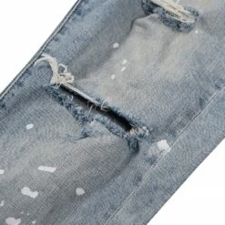 Light Indigo Paint Denim -Daily Fashion light indigo paint denim 545097
