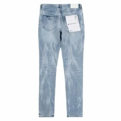Light Indigo Tie Acid Denim -Daily Fashion light indigo tie acid denim 335422