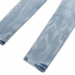 Light Indigo Tie Acid Denim -Daily Fashion light indigo tie acid denim 848606