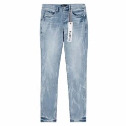 Light Indigo Tie Acid Denim