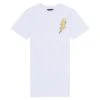 Lighting Skull Tee | White -Daily Fashion lighting skull tee white 232440