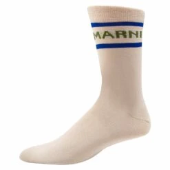 Marni Logo Socks | Light Yellow -Daily Fashion logo socks light yellow 590934