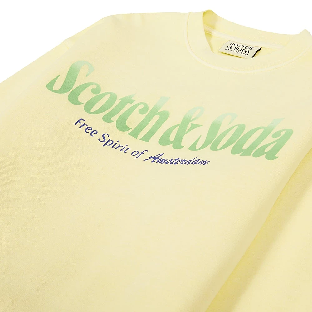 Scotch And Soda Logo Sweathshirt | Yellow 5 Scotch And Soda Logo Sweathshirt | Yellow - Image 3