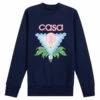 Casablanca Memphis Icon Sweatshirt | Navy -Daily Fashion memphis icon sweatshirt navy 944962