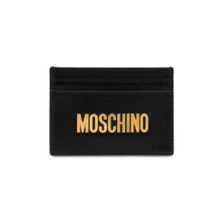 MOSCHINO Metallic Logo Card Holder