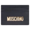 MOSCHINO Metallic Logo Card Holder | Black -Daily Fashion metallic logo card holder black 126765
