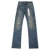 Mid Indigo Stretch Flare Denim 2 Mid Indigo Stretch Flare Denim -Daily Fashion mid indigo stretch flare denim 403590