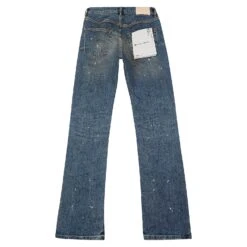 Mid Indigo Stretch Flare Denim -Daily Fashion mid indigo stretch flare denim 573009