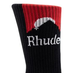 Rhude Moonlight Sport Socks | Black -Daily Fashion moonlight sport socks black 366125