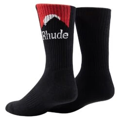 Rhude Moonlight Sport Socks | Black -Daily Fashion moonlight sport socks black 745042