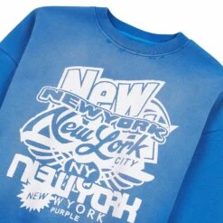 New York Sweatshirt | Blue 8 New York Sweatshirt | Blue -Daily Fashion new york sweatshirt blue 404257