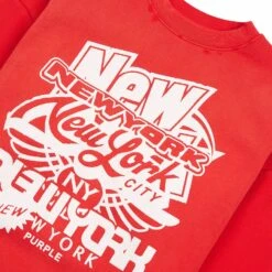 New York Sweatshirt | Red -Daily Fashion new york sweatshirt red 937865