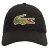 Lacoste Oversized-Croc Dad Hat | Black -Daily Fashion oversized croc dad hat black 273272