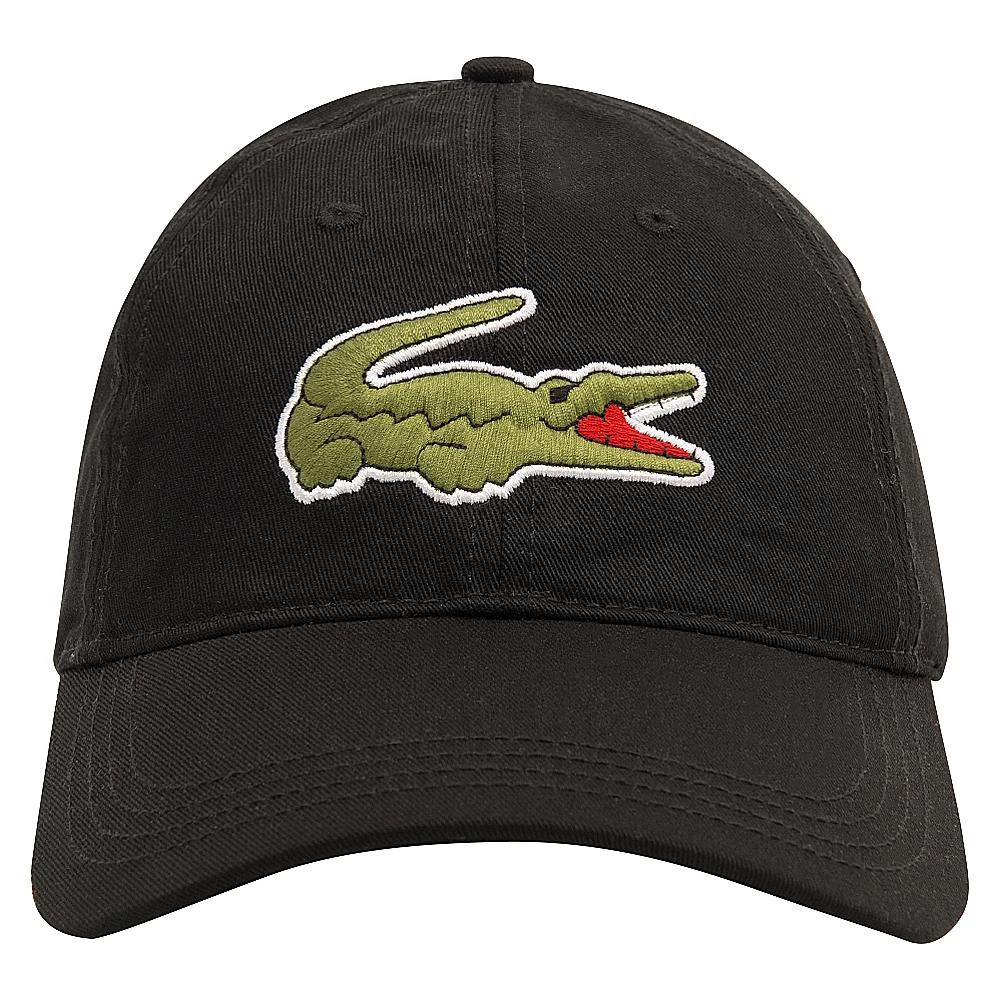 Lacoste Oversized-Croc Dad Hat | Black 3 Lacoste Oversized-Croc Dad Hat | Black
