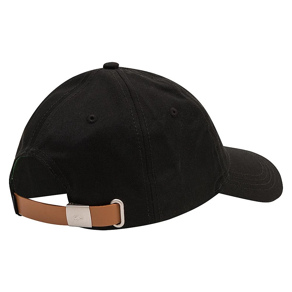 Lacoste Oversized-Croc Dad Hat | Black 5 Lacoste Oversized-Croc Dad Hat | Black - Image 3