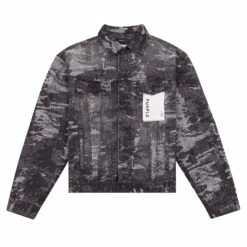 Oversized Jacquard Jacket | Black