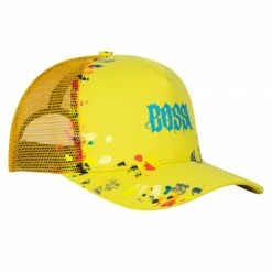 Paint Trucker Hat | Yellow 7 Paint Trucker Hat | Yellow -Daily Fashion paint trucker hat yellow 838667