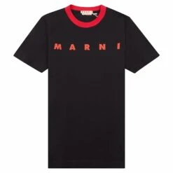 Marni Polka Dot Logo Tee | Black