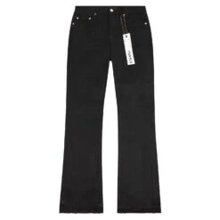 Pressed Coated Flare Denim